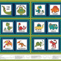 Dinosaur Friends "I Love You This Much" Fabric Story Book Panel HEG8560P-66 about 36" x 44