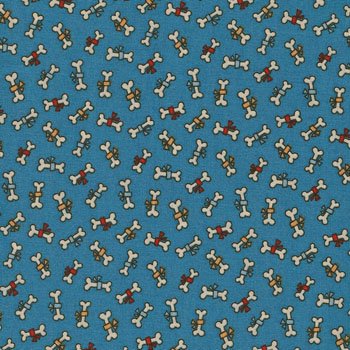 Dog Bones on Blue