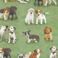 Dogs on Grass 3556-1 Green