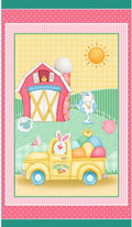 Down on the Bunny Farm 24" Panel 1834P 22 V154