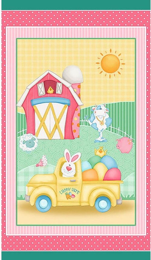 Down on the Bunny Farm 24" Panel 1834P 22 V154