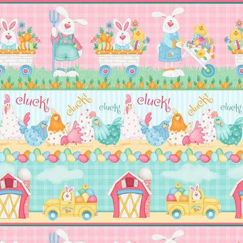 Down on the Bunny Farm border stripe 1846 21 Pk