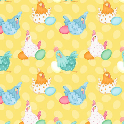 Down on the Bunny Farm Chicken & Egg 1845 44 Yellow