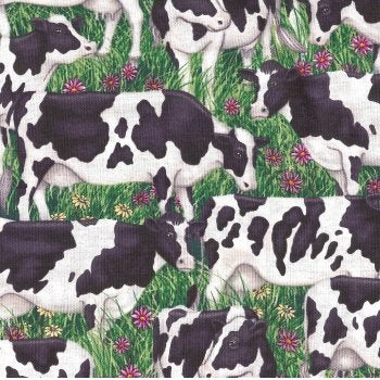Down on the Farm Cows ADO-8346-7 Green