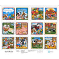 Down on the Farm Fabric Story Book Panel 26764-X about 36" x 44