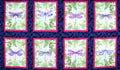 Dragonfly Garden Blocks Dragonflies Panel 2460 77 Navy