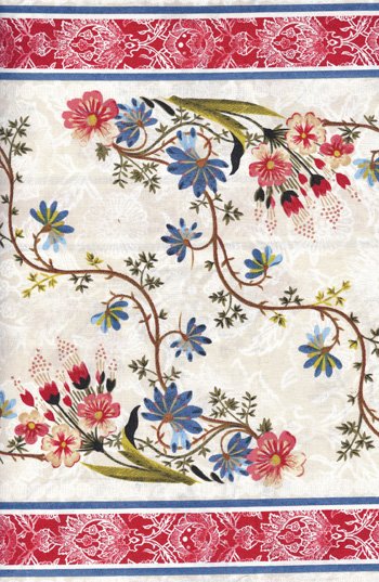 Elizabeth Rose Border Stripe Red 2GS 1