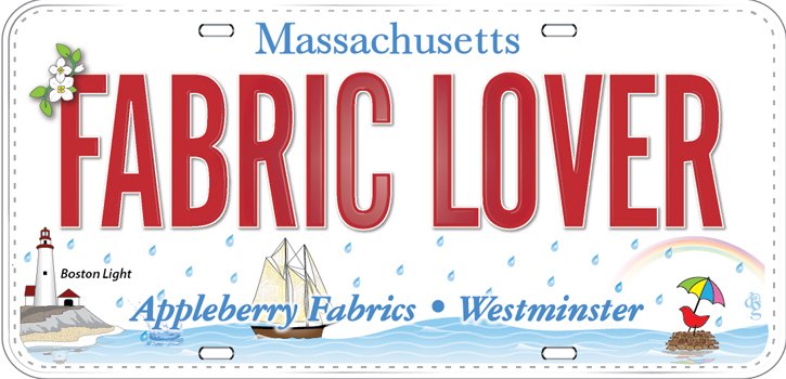 Fabric Lover License Plate
