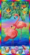 Fabulous Flamingos 25" x 44" Flamingo Panel Multil 120 208901