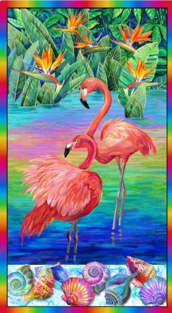 Fabulous Flamingos 25" x 44" Flamingo Panel Multil 120 208901