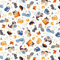 Feline Friends kitty korner cat DC8639D white