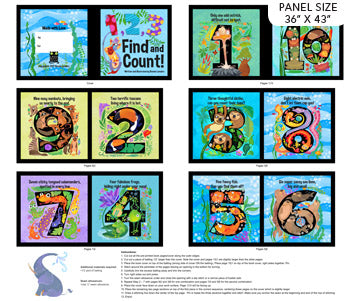 Find & Count ABC-123 Fabric Story Book Panel DP24946-99 about 36