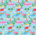 Flamingo Sidestroke Boogie Beach Party 2124 Blue