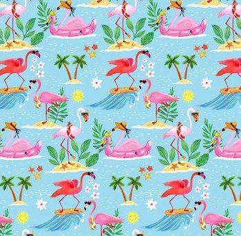 Flamingo Sidestroke Boogie Beach Party 2124 Blue