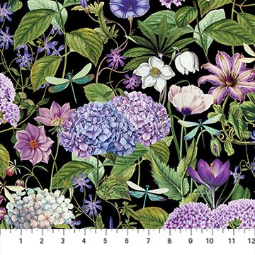 Fleurs Hydrangeas  DP23939 99 Black