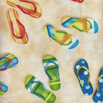 Flip Flops Forever by  the Sea 24741 yellow