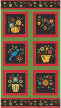 Floral Fancies Black/Red 02415 99 panel