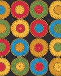 Floral Fancies Penny Rug Black/Red 02424 99
