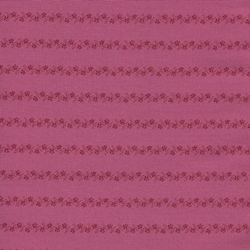 Floral Gathering Stripe 1102 28 Dk Rose