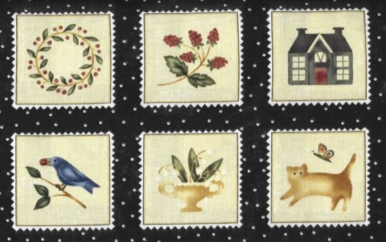Folk Art Fancies II 1822-J Black