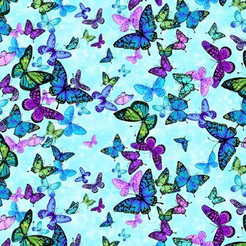 Forest Magic Butterflies CD8373 Aqua