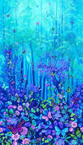 Forest Magic Butterflies Panel CD8370 Blue