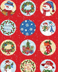 Frosty Friends Ornaments 3592 10 Red