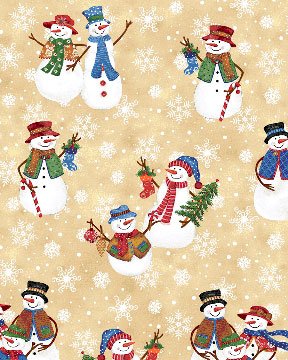 Frosty Friends Snowmen Allover 3593 7 Ivory