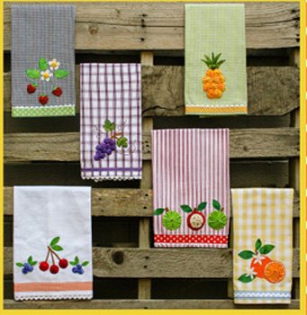 Fruit Cocktail Patterns MLD-FC2 - 6 Tea Towel Designs from Marcia Layton