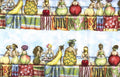Fruit Ladies Border Stripe 1502 Blue