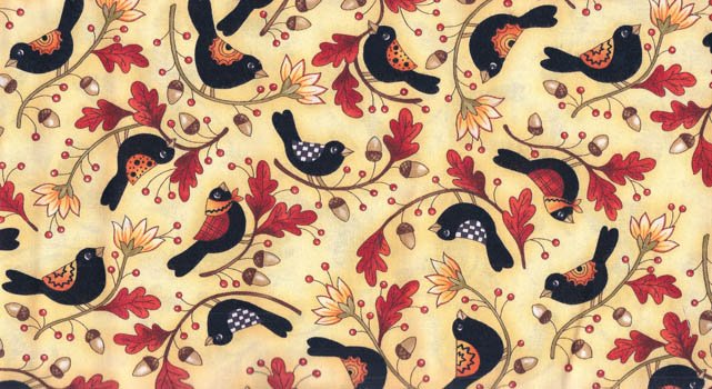 Funky Fall Crows Y0765 8 Light Yellow