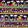 Garden gnomes border stripe SM401 BK3 Blk