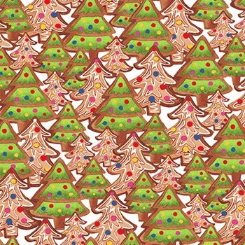 Gingerbread Factory Christmas Tree Cookies 1625 01 White