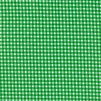 Gingham Dot Print - Kelly Green