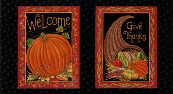 Give Thanks 19560-11 Black panel