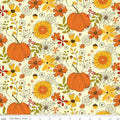 Give Thanks Pumpkins and Sunflowers C9520 Cream