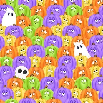 Glow Ghosts Packed Pumpkins 9601G-35 Multi