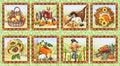 Golden Days  Harvest Blocks Panel 2265 60 Mul