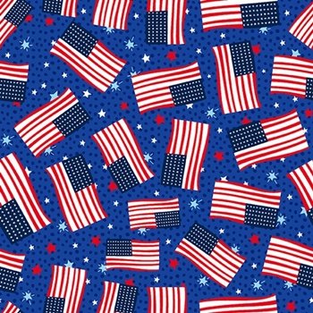 Great American Summer Tossed Flags allover 985 77