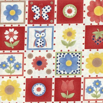 Happy Daisy Patchwork Red  31060 14