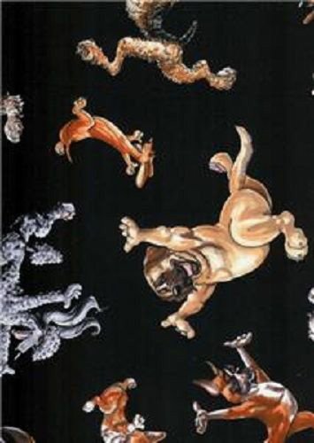 Happy Dogs Cream C6757 Black - Timeless Treasures