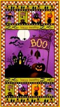Happy Haunting Panel 86277 Purple