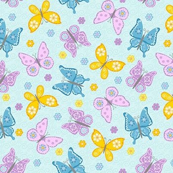 Happy Spring  Butterflies 6013 75 Lt blue