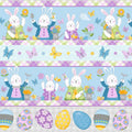Happy Spring Border Stripe 6020 95 Lt Blue