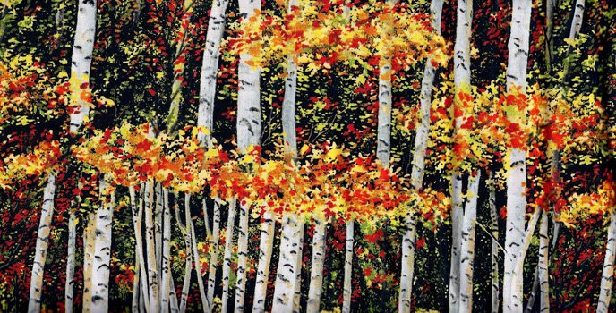 Harvest Birch Trees 60505 4 Multi