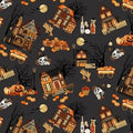Haunted Village Tossed Mansions 2803 99 Black