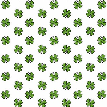 Hello Lucky Four Leaf Clover 9735 6 White