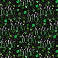 Hello Lucky Word Printing 9738 69 Black