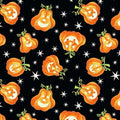 Here we Glow Tossed Pumpkins 9540G-93 Black