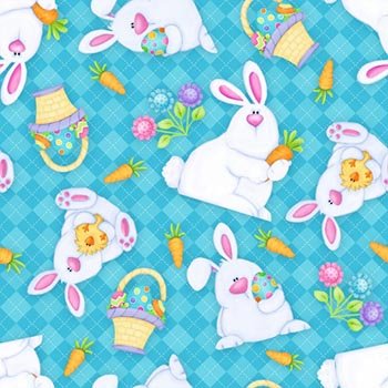 Hippity Hop! Bunnies and Baskets 6682 11 Turquois